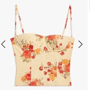 Danielle Bernstein underwire floral corset top